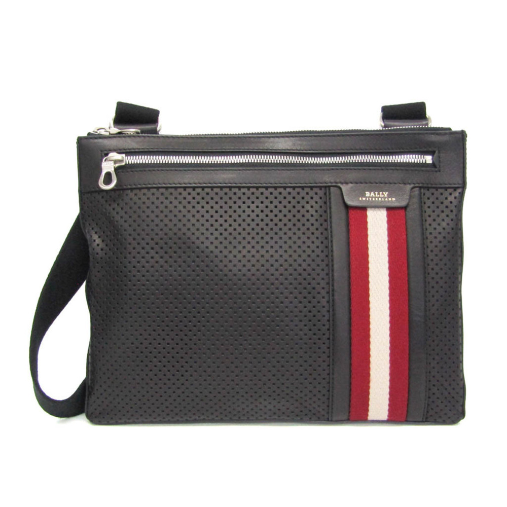 Bally OLIVER-MD Men's Leather Crossbody Bag,Shoulder Bag Black